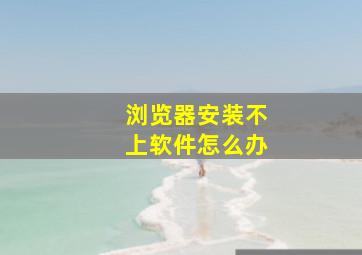 浏览器安装不上软件怎么办