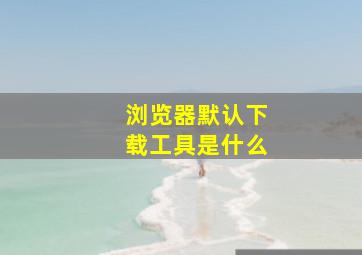 浏览器默认下载工具是什么