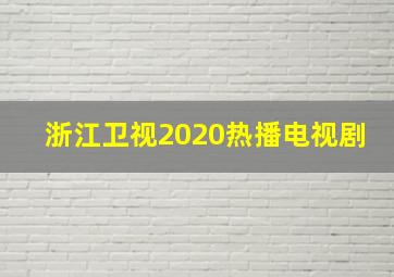 浙江卫视2020热播电视剧