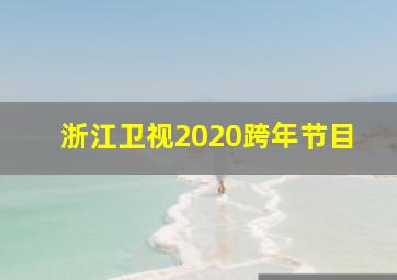 浙江卫视2020跨年节目