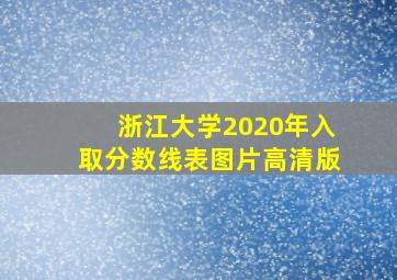 浙江大学2020年入取分数线表图片高清版