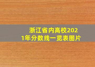 浙江省内高校2021年分数线一览表图片