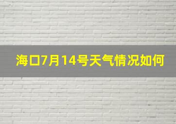 海口7月14号天气情况如何