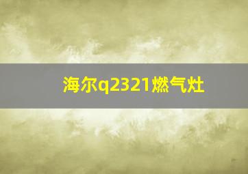 海尔q2321燃气灶