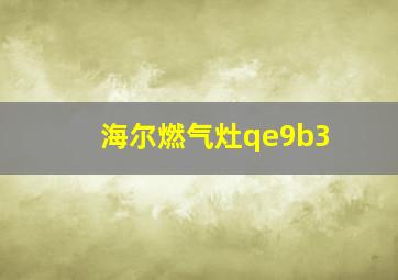 海尔燃气灶qe9b3