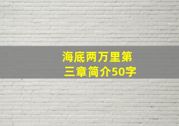 海底两万里第三章简介50字