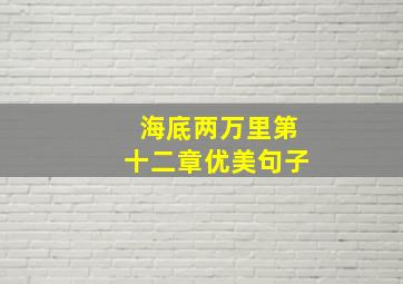 海底两万里第十二章优美句子