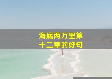 海底两万里第十二章的好句