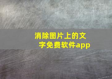 消除图片上的文字免费软件app