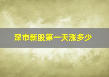 深市新股第一天涨多少