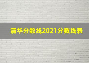 清华分数线2021分数线表