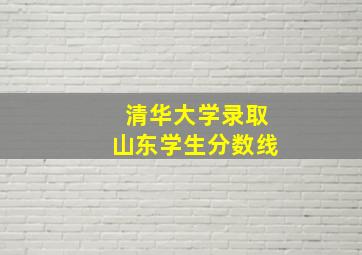 清华大学录取山东学生分数线