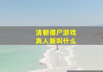 清朝僵尸游戏真人版叫什么