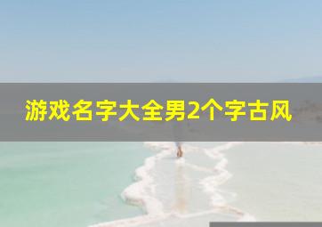 游戏名字大全男2个字古风