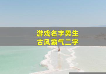 游戏名字男生古风霸气二字