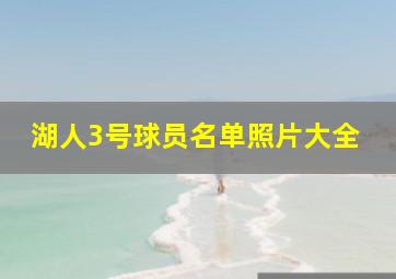 湖人3号球员名单照片大全