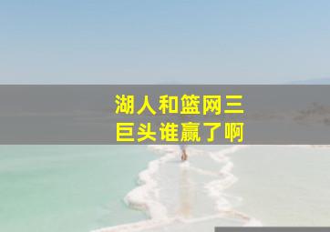 湖人和篮网三巨头谁赢了啊