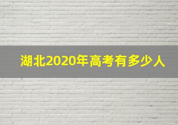 湖北2020年高考有多少人