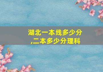 湖北一本线多少分,二本多少分理科