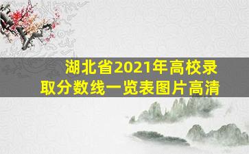 湖北省2021年高校录取分数线一览表图片高清