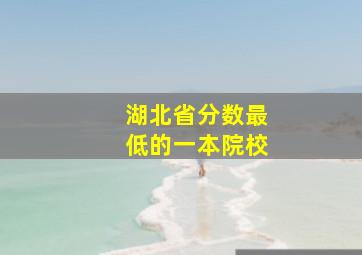 湖北省分数最低的一本院校