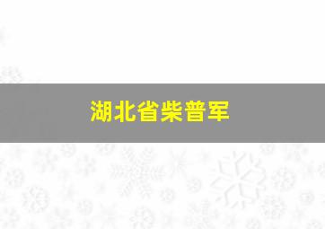 湖北省柴普军