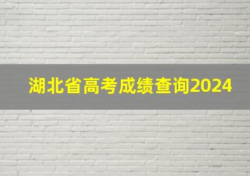 湖北省高考成绩查询2024