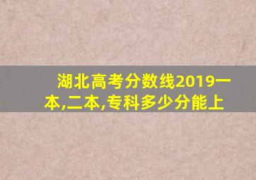 湖北高考分数线2019一本,二本,专科多少分能上