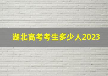 湖北高考考生多少人2023