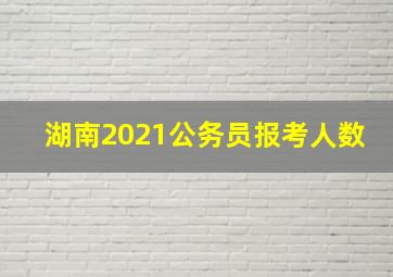 湖南2021公务员报考人数