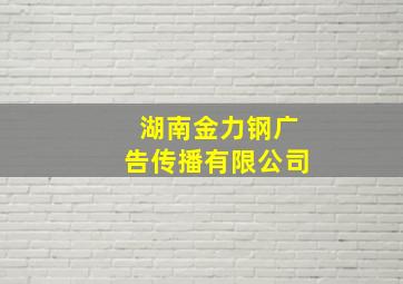 湖南金力钢广告传播有限公司