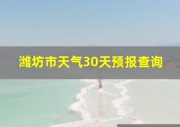 潍坊市天气30天预报查询