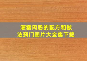 灌猪肉肠的配方和做法窍门图片大全集下载