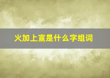 火加上宣是什么字组词