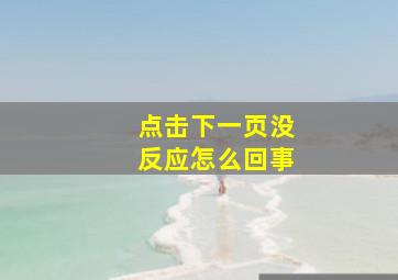 点击下一页没反应怎么回事