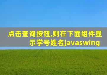 点击查询按钮,则在下面组件显示学号姓名javaswing