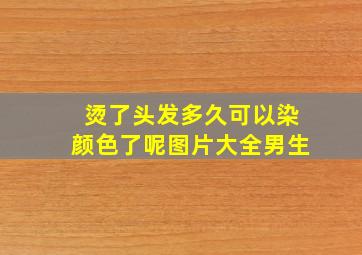 烫了头发多久可以染颜色了呢图片大全男生