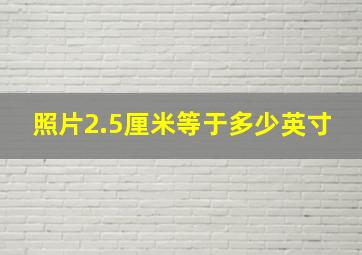 照片2.5厘米等于多少英寸