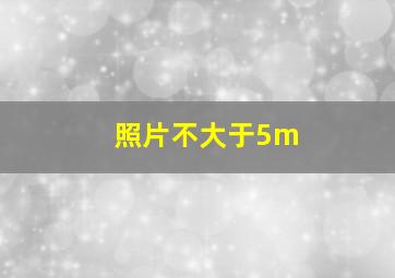 照片不大于5m