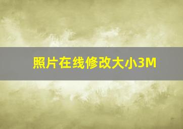 照片在线修改大小3M