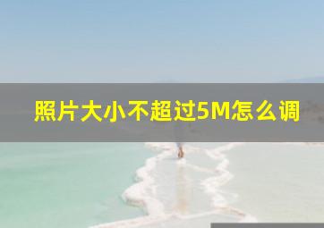 照片大小不超过5M怎么调