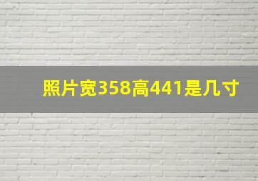 照片宽358高441是几寸