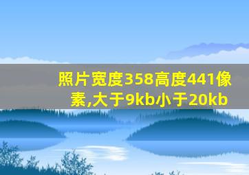 照片宽度358高度441像素,大于9kb小于20kb