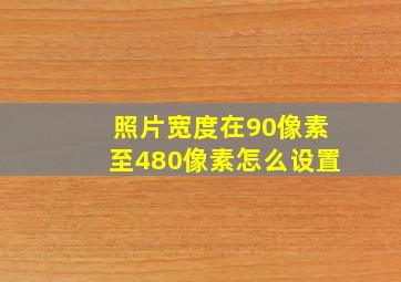 照片宽度在90像素至480像素怎么设置