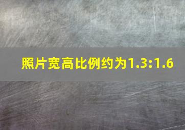 照片宽高比例约为1.3:1.6