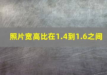 照片宽高比在1.4到1.6之间