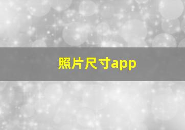 照片尺寸app