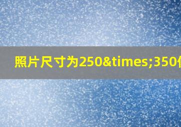 照片尺寸为250×350像素