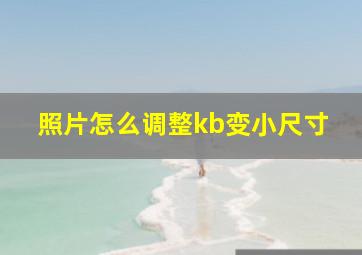 照片怎么调整kb变小尺寸