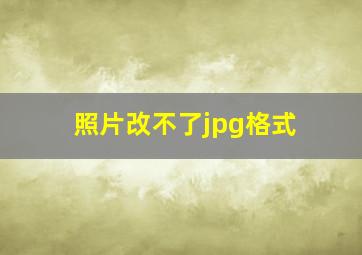 照片改不了jpg格式